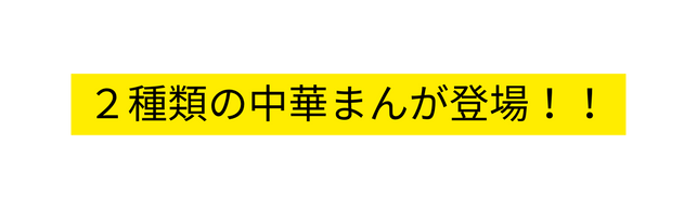 ２種類の中華まんが登場